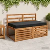 Sėdynės pagalvėlė SOEST 100% poliesteris Juoda 120 x 60 x 10 cm
