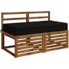 Sėdynės pagalvėlė SOEST 100% poliesteris Juoda 120 x 60 x 15 cm