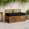 Sėdynės pagalvėlė SOEST 100% poliesteris Juoda 120 x 60 x 15 cm
