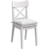 Sėdynių pagalvėlės 4 pcs Balta 40 x 40 x 6 cm audinys