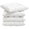 Sėdynių pagalvėlės 4 pcs Balta 40 x 40 x 6 cm audinys