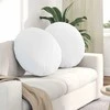 Sėdynių pagalvėlės 2 pcs Balta Ø80 x 29 cm audinys