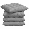 Sėdynių pagalvėlės 4 pcs Debesų pilka 40 x 40 x 6 cm audinys