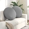 Sėdynių pagalvėlės 2 pcs Debesų pilka Ø80 x 29 cm audinys