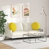 Sėdynių pagalvėlės 2 pcs Geltona Ø50 x 19 cm Aksomas