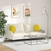 Sėdynių pagalvėlės 2 pcs Geltona Ø 40 x 13 cm Aksomas