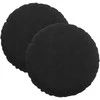Sėdynių pagalvėlės 2 pcs Juoda Ø30 x 13 cm Aksomas