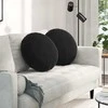 Sėdynių pagalvėlės 2 pcs Juoda Ø50 x 19 cm Aksomas
