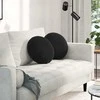 Sėdynių pagalvėlės 2 pcs Juoda Ø 40 x 13 cm Aksomas