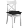 Sėdynių pagalvėlės 4 pcs Juoda 40 x 40 x 6 cm audinys