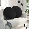 Sėdynių pagalvėlės 2 pcs Juoda Ø60 x 21 cm audinys