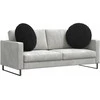 Sėdynių pagalvėlės 2 pcs Juoda Ø 80 x 29 cm Aksomas