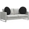 Sėdynių pagalvėlės 2 pcs Juoda Ø80 x 29 cm audinys