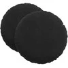 Sėdynių pagalvėlės 2 pcs Juoda Ø 80 x 29 cm Aksomas