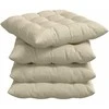 Sėdynių pagalvėlės 4 pcs Kreminė 40 x 40 x 6 cm audinys