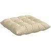 Sėdynių pagalvėlės 4 pcs Kreminė 40 x 40 x 6 cm audinys