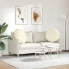 Sėdynių pagalvėlės 2 pcs Kreminė Ø60 x 21 cm Kordūrinis audinys