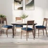 Sėdynių pagalvėlės 4 pcs Mėlyna 40 x 40 x 6 cm audinys