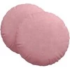 Sėdynių pagalvėlės 2 pcs Rožinė Ø60 x 21 cm Aksomas