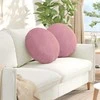 Sėdynių pagalvėlės 2 pcs Rožinė Ø50 x 19 cm Aksomas