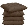 Sėdynių pagalvėlės 4 pcs Ruda 40 x 40 x 6 cm audinys
