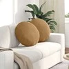 Sėdynių pagalvėlės 2 pcs Ruda Ø50 x 19 cm Aksomas