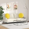 Sėdynių pagalvėlės 2 pcs Šviesi geltona Ø50 x 19 cm audinys