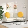Sėdynių pagalvėlės 2 pcs Šviesi geltona Ø60 x 21 cm
