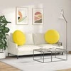 Sėdynių pagalvėlės 2 pcs Šviesi geltona Ø80 x 29 cm audinys