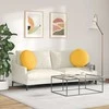 Sėdynių pagalvėlės 2 pcs Šviesi geltona Ø50 x 19 cm