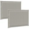 Sėdynių pagalvėlės 2 pcs Šviesiai pilka 47 x 36 x 2 cm