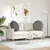 Sėdynių pagalvėlės 2 pcs Šviesiai pilka Ø60 x 21 cm