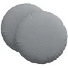 Sėdynių pagalvėlės 2 pcs Šviesiai pilka Ø60 x 21 cm audinys