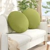 Sėdynių pagalvėlės 2 pcs Šviesiai žalia Ø80 x 29 cm audinys