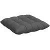 Sėdynių pagalvėlės 4 pcs Tamsiai pilka 40 x 40 x 6 cm audinys