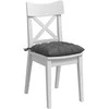Sėdynių pagalvėlės 4 pcs Tamsiai pilka 40 x 40 x 6 cm audinys