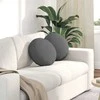 Sėdynių pagalvėlės 2 pcs Tamsiai pilka Ø40 x 13 cm audinys