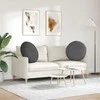 Sėdynių pagalvėlės 2 pcs Tamsiai pilka Ø60 x 21 cm