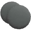 Sėdynių pagalvėlės 2 pcs Tamsiai pilka Ø80 x 29 cm audinys