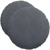 Sėdynių pagalvėlės 2 pcs Tamsiai pilka Ø50 x 19 cm Aksomas