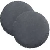 Sėdynių pagalvėlės 2 pcs Tamsiai pilka Ø30 x 13 cm Aksomas