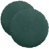 Sėdynių pagalvėlės 2 pcs Tamsiai žalia Ø 40 x 13 cm Aksomas
