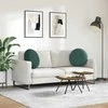 Sėdynių pagalvėlės 2 pcs Tamsiai žalia Ø50 x 19 cm Aksomas