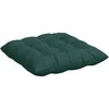 Sėdynių pagalvėlės 4 pcs Tamsiai žalia 40 x 40 x 6 cm audinys