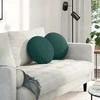 Sėdynių pagalvėlės 2 pcs Tamsiai žalia Ø40 x 13 cm audinys