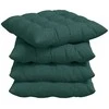 Sėdynių pagalvėlės 4 pcs Tamsiai žalia 40 x 40 x 6 cm audinys