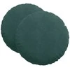 Sėdynių pagalvėlės 2 pcs Tamsiai žalia Ø60 x 21 cm Aksomas