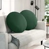 Sėdynių pagalvėlės 2 pcs Tamsiai žalia Ø60 x 21 cm