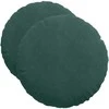 Sėdynių pagalvėlės 2 pcs Tamsiai žalia Ø50 x 19 cm Aksomas