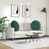 Sėdynių pagalvėlės 2 pcs Tamsiai žalia Ø 80 x 29 cm Aksomas